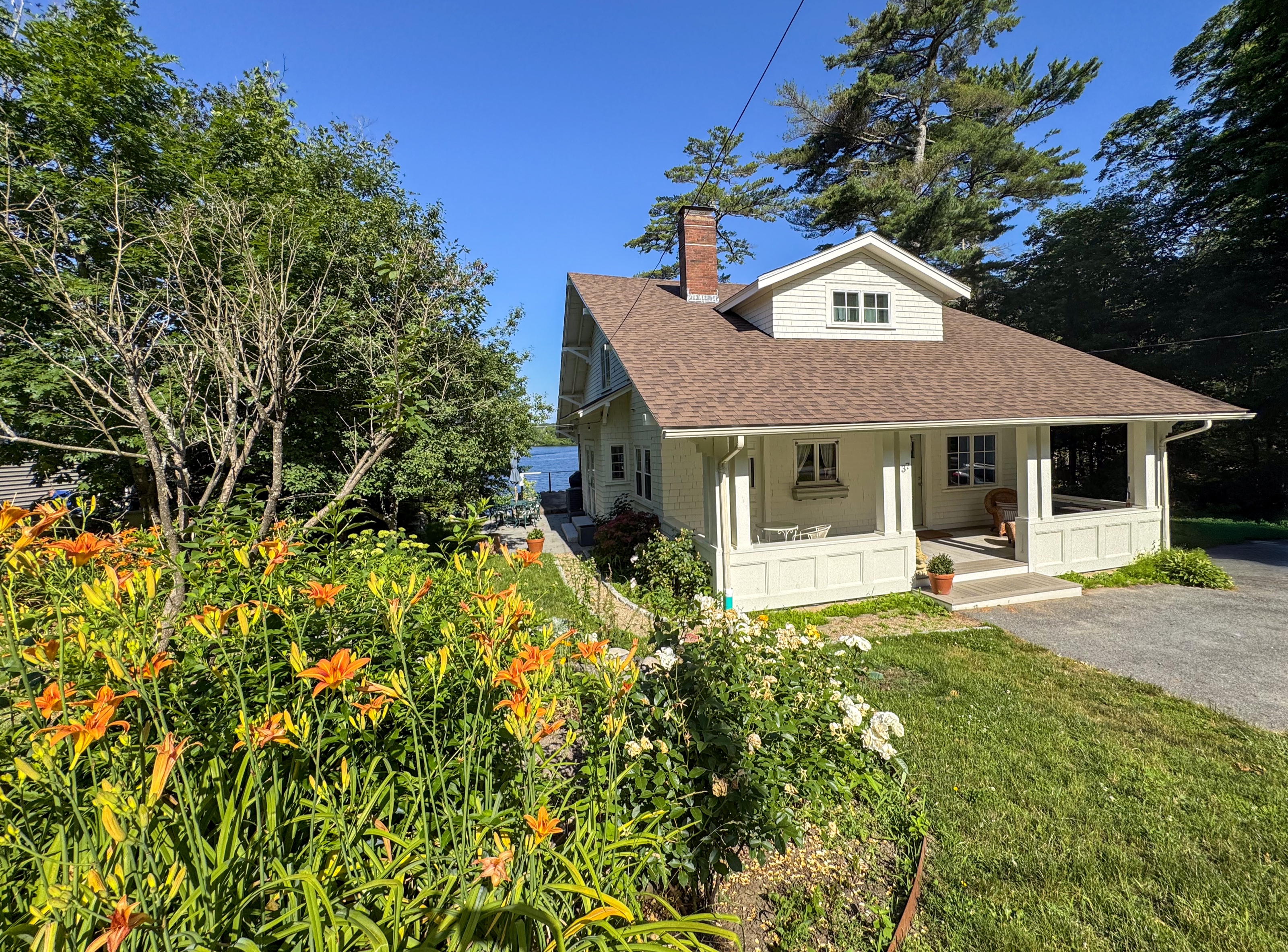 The 1905 bungalow and garden at The Lakehouse Bungalow